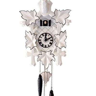 Modern Cuckoo Clock: My White & Black Cuckoo - Large