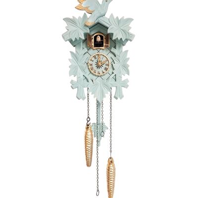 Modern Cuckoo Clock: My Shabby Chic Cuckoo - Mint Bird - Large