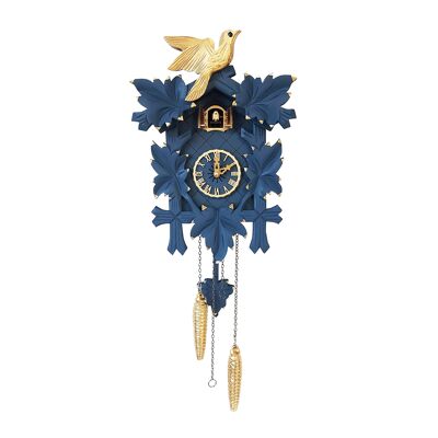 Modern Cuckoo Clock: My Blue Beauty Cuckoo - Bird - Large