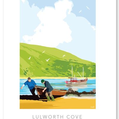 LULWORTH COVE A3 PRINT