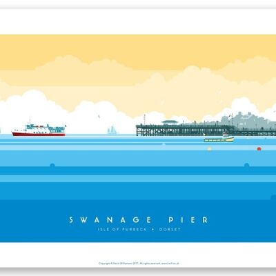 SWANAGE PIER  A3 PRINT