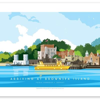 ARRIVING AT BROWNSEA ISLAND A3 PRINT