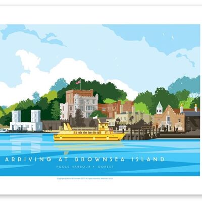 ARRIVING AT BROWNSEA ISLAND A3 PRINT