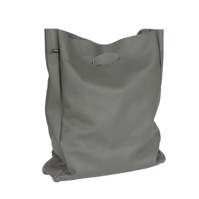 Leather shopper ‘Lastic Bag’ Grey