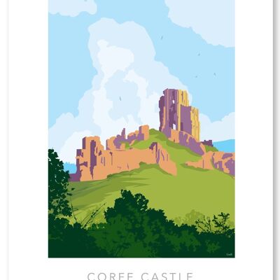 CORFE CASTLE IV | A3 PRINT