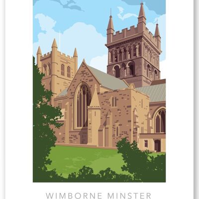 WIMBORNE MINSTER. |A3 PRINT