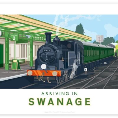 ARRIVING IN SWANAGE | A3 PRINT