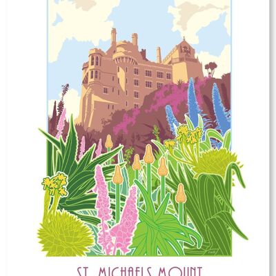 ST MICHAEL'S MOUNT Art Nouveau | A3 PRINT