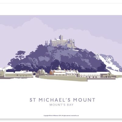 St. MICHAEL'S MOUNT IN WINTER  | A3 PRINT