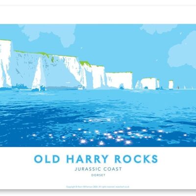 OLD HARRY ROCKS 3 | A3 PRINT