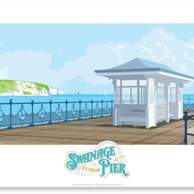 A VIEW FROM SWANAGE PIER | A3 PRINT