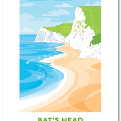 BAT'S HEAD A3 PRINT