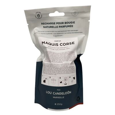 Refill for MAQUIS CORSE candle - Do it yourself - 250 g of scented wax