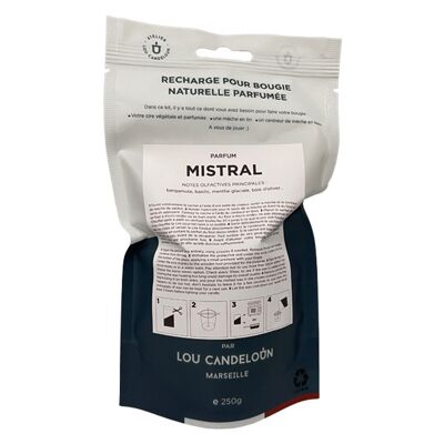 Recambio para vela MISTRAL - Hágalo usted mismo - 250 g de cera perfumada