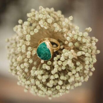 Bague Formentera vert druse 3