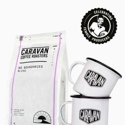 Coffee + Two Mugs Gift Pack - No Boundaries - 1kg - Whole Bean