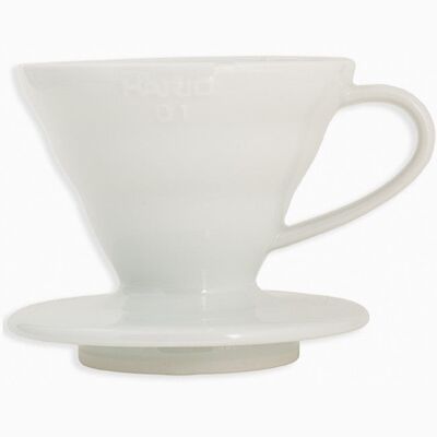 HARIO V60 White Ceramic Dripper - Hario V60 2 Cup Dripper