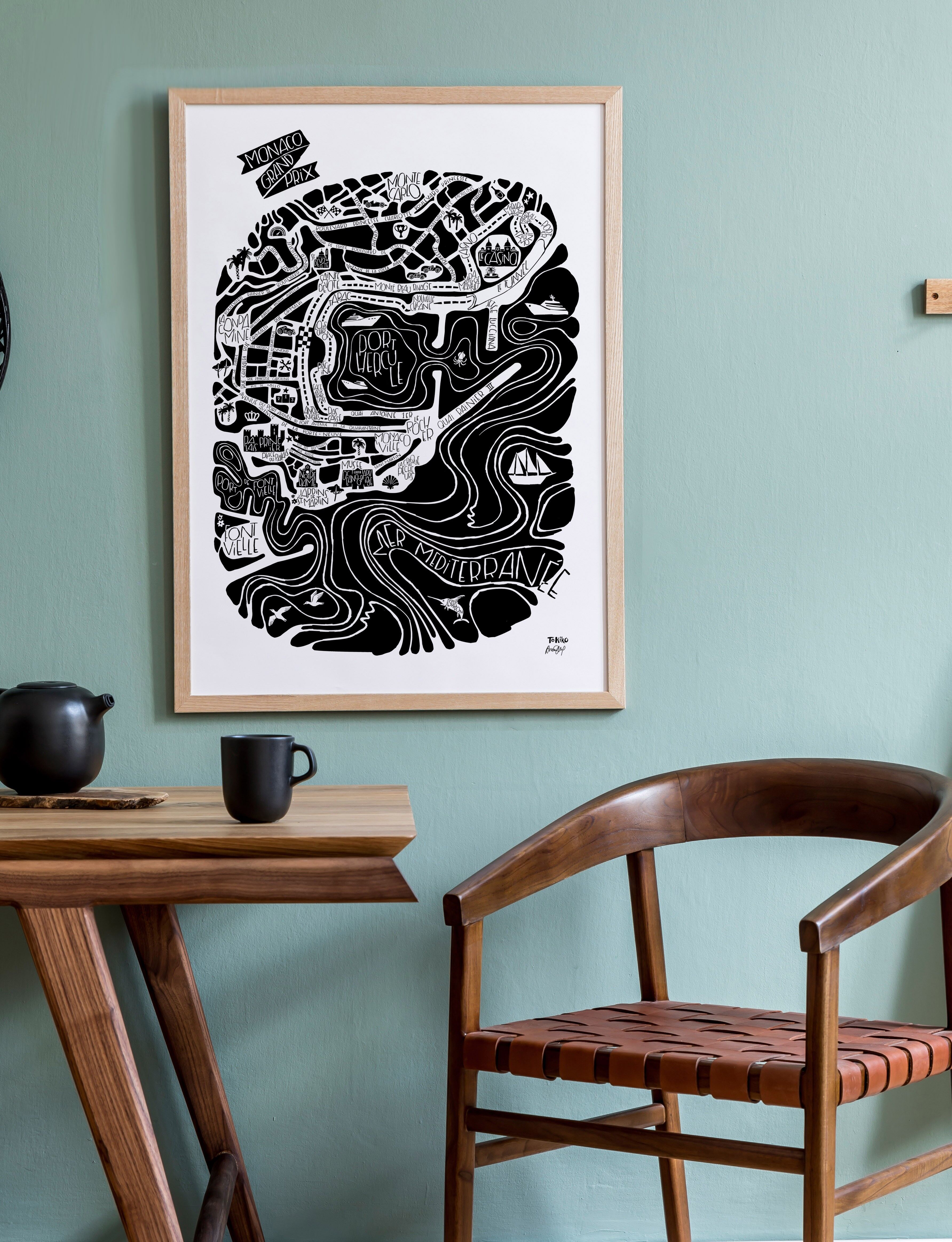 Poster della mappa della città - Gran Premio di MONACO - mappa della città