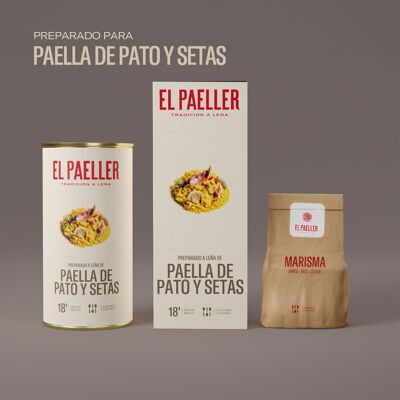 Paella-Paket mit Ente und Pilzen 3 Personen