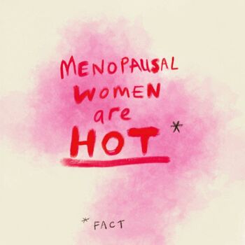 Carte de voeux "Les femmes ménopausées sont chaudes"