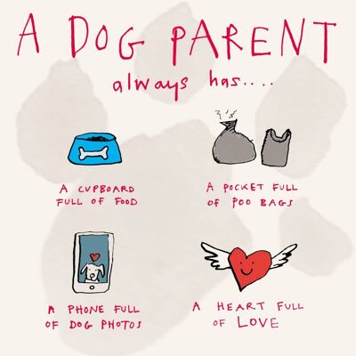 Carte de vœux pour parents de chiens