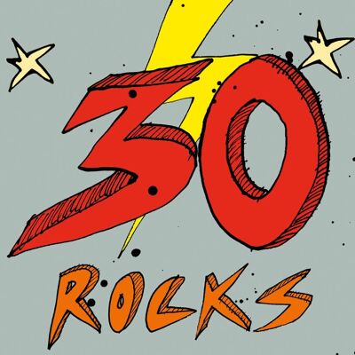 ¡30 rocas! Tarjeta de cumpleaños número 30