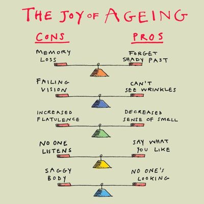 The Joy of Ageing' Greetings Card