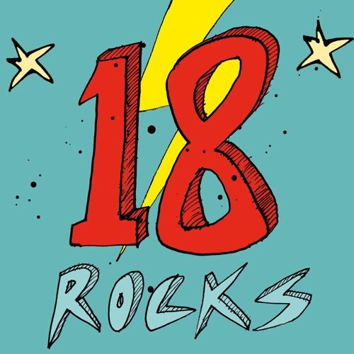18 Rocks!' 18th Birthday Card
