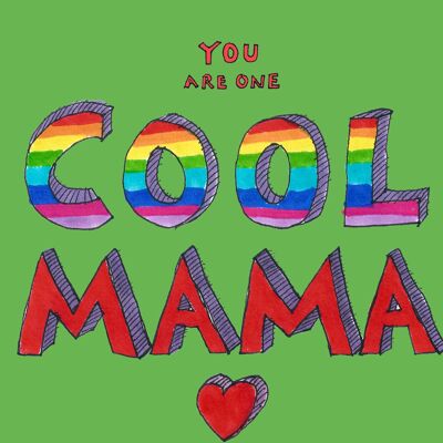 Tarjeta de felicitación Cool Mama, Green '