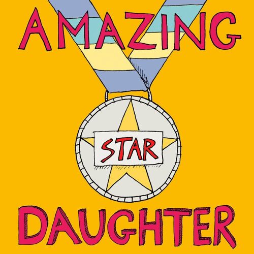 Amazing Daughter' Greetings Card, Medal