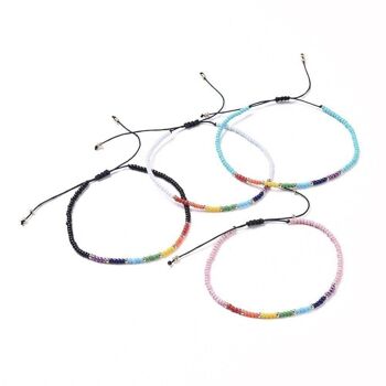 Bracelet assorti de perles tressées en fil de nylon 4