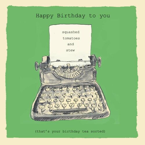 Birthday Typewriter' Birthday Card