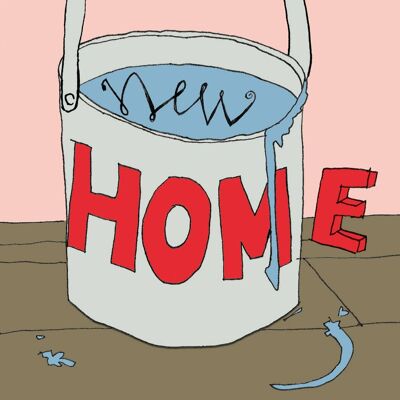 Neue Home-Paint-Pot-Grußkarte