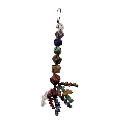 Vie Naturals Chakra Jewelry, Mixed Stone Car Hanging Decoration, with Nylon Cord