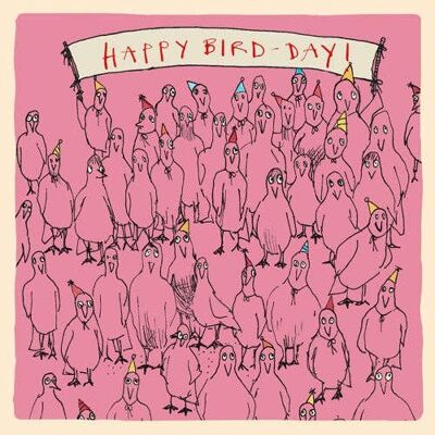 Carte de voeux "Happy Bird-Day", Studio