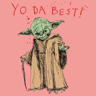 Tarjeta de felicitación de Yoda Best
