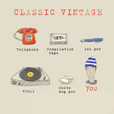 Carte de Vœux "Vintage Classique"