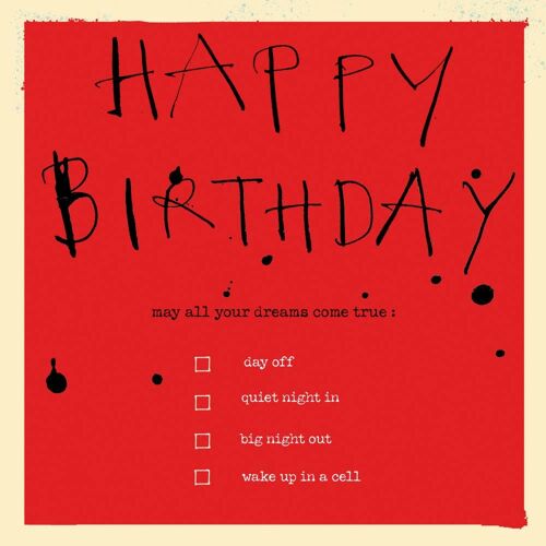 Happy Birthday Checklist' Birthday Card