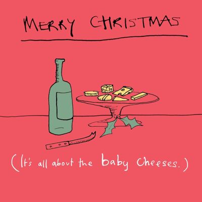 Carte de Noël des bébés fromages