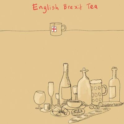Englische Brexit-Tee-Grußkarte