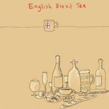 Carte de voeux anglais Brexit Tea '