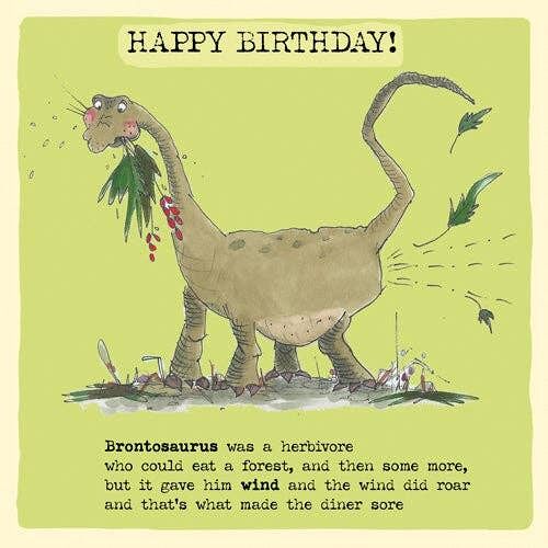 ‘Brontosaurus’ Birthday Card, Studio