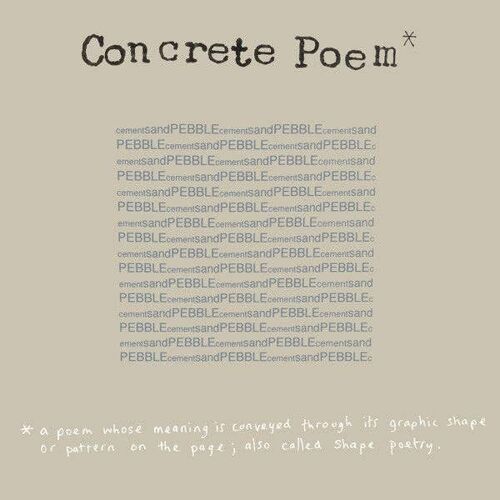 Concrete Poem' Greetings Card