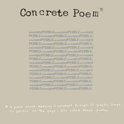 Concrete Poem' Greetings Card