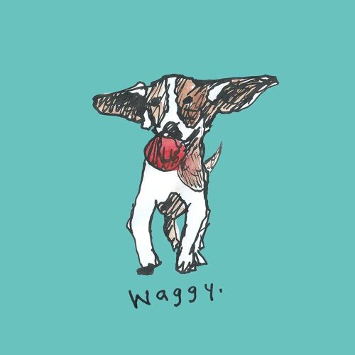 Little Waggy' Greetings Card