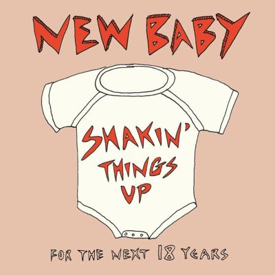 Neues Baby "Shaking Things Up"-Grußkarte