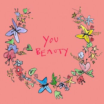 You Beauty' Carte de Vœux, Guirlande