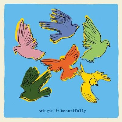 Tarjeta de felicitación "Wingin' It Beautifully", Estudio