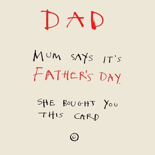 Father's Day Scrawl' Greetings Card