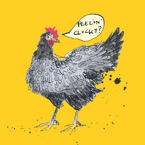 Feeling Clucky' Greetings Card